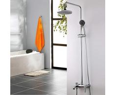 GZ Juego de Ducha All-Copper Shower Suite Ducha Doble Válvula mezcladora Circular para Ducha con Dos duchas