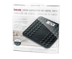 Beurer GS 300- NEGRO - Báscula de baño de vidrio antideslizante, color negro