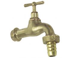 SATURNIA 4040076 Grifo Curvo Latón Pulido con Racord 3/4