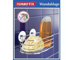 Wenko Turbo-Loc Estantería Mural, Acero, Plateado, 13.5x23.5x10.5 cm