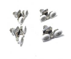 Doble Ruedas 23 mm rodillos de puerta de ducha Puerta de Ducha 4PCS