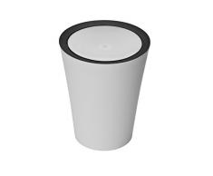 Qualy - Papelera con tapa abatible (tamaño pequeño)