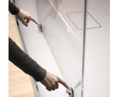 Mampara de Ducha Frontal - 1 Hoja Fija y 1 Puerta Corredera - Cristal de Seguridad de 6 mm - Modelo Trescientos 2