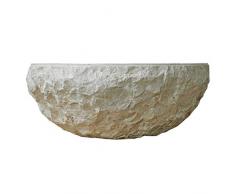 Lavabo de piedra Mármol Ø45cm BALIA redondo crema