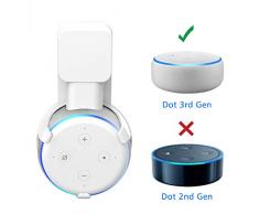 Soporte para Dot (3.ª generación) Wigoo, gestión de Cables incorporada sin Tornillos, Estuche Compacto en cocinas, baño y Dormitorio - Blanco