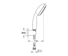 GROHE 27951000 Vitalio Start - Juego de lavabo y W C color Plateado