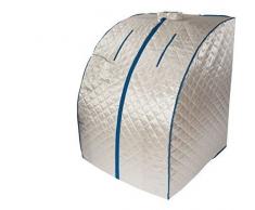 Portable Sauna infrarroja XL De lujo con Ventilador de cerámica 1500 W "Plata"