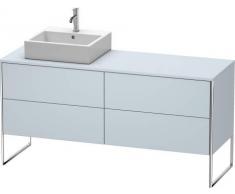Módulo lavamanos Duravit XSquare Vertical 160,0 x 54,8 cm, 4 Extensiones, Bastidor Base Integrado con compensación de Altura, Color (Frente/Cuerpo): Seda Azul Noche Lacado Mate - XS4924L9898