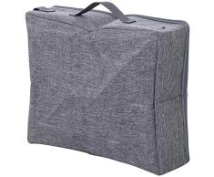 Pawhut Arenero Plegable Portátil para Gatos Aseo Gatos con Asa y Cremallera 45x35x12 cm Gris Tela Oxford