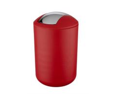 Wenko 21217100 Brasil - Papelera con tapa basculante (tamaño grande), color rojo