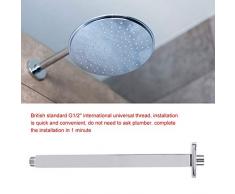 Brazo De La Ducha Montado En La Pared Cuadrado De Acero Inoxidable Superior Recto Brazo De Extensión De La Ducha Tubos para Baño Accesorios De Cabezal De Ducha(30 cm)