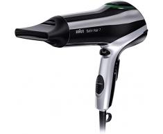 Braun Satin Hair 7 - Secador de pelo profesional con tecnología iónica, 2200 W, color negro
