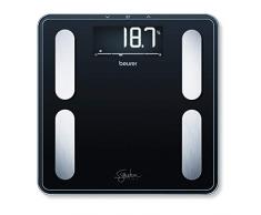 Beurer BF-400 Báscula Diagnóstica Gran Capacidad 200 Kg, Gran Plataforma 31 X 31 cm, Pantalla LCD Retroiluminada Grandes Dígitos 3.5 cm, Color Negro