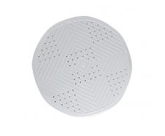 Dintex Diagonal - Alfombra redonda antideslizante para ducha, 50 x 50 cm, color gris