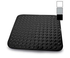 Sarenius Alfombrilla anticaídas para la Ducha - Agarre extrafuerte - PVC Antideslizante sin BPA - Negro - 53 x 54 cm