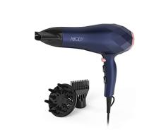 Secador de Pelo Profesional, Abody Secador Iónico de 2200W con Boquilla Concentradora de Aire y Difusor, 2 Velocidades y 3 Temperaturas, Botón de Aire Frío