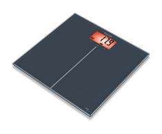 Beurer GS280 Genius - Báscula de baño digital de vidrio, IMC, LCD, 180 kg / 100 gr, apagado automatico, aviso de sobrecarga, color negro