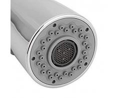 Grifo de rociador de cabezal Cocina de baño Pull-Out Spray Head reemplazo de la parte Ahorro de agua Bubbler Anti-Splash Cromo pulido