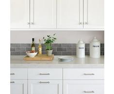 FHB FDB50028 Ceramica piedra azulejos de cocina y baño autoadhesivas para cenefa adhesiva - Slate