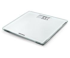 Soehnle Style Sense Compact 200 Báscula digital, peso de baño en tamaño compacto, báscula corporal con pantalla LCD fácilmente legible, báscula plana