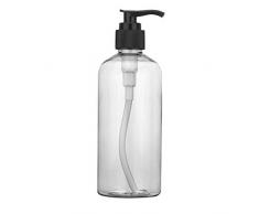 Ruby569y - Botella de Viaje para cosméticos, dispensador de jabón de Gel de Ducha de 100/200/300 ml, Transparente, 300 ml, plástico, Transparente, 300 ml