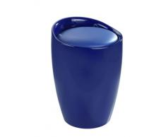 Wenko 20628100 Candy - Taburete de baño (36 x 50,5 cm, con Bolsa extraíble para la Colada), Color Azul