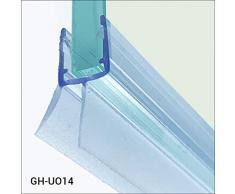 Glass House Sello en forma de pluma para cabina de ducha GH-UO14 Sello para vidrio de 6-8 mm de longitud 100 cm, hecho de silicona de la más alta calidad resistente a la humedad y al moho