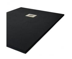Plato ducha resina tipo pizarra "Slate". 70x120cm. Negro Ral. 9005.