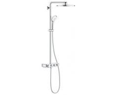 Grohe 26507000 Euphoria SmartControl Sistema 310 Duo, alcachofa de ducha y sistemas de – Sistema de ducha con termostato batería para montaje en pared, cromado