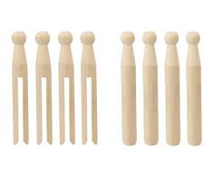 The Emporium Home - Set de 24 pinzas (madera, 11 cm)
