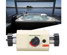 Rosvola Kit de generador de Ducha de Vapor de 3KW, Mini termostato de Calentador de Agua Digital a Prueba de Agua para Piscina, bañera de Masaje, baño SPA (Acero Inoxidable)(UE)