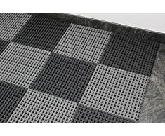 Profesional suelo de rejilla para ducha Piscina Sauna antideslizante estera 30 x 30 cm sistema aneinandersteckbar, gris, 30 x 30 cm