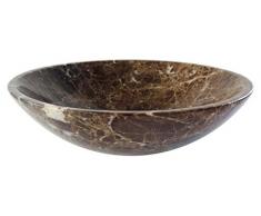Español marrón oscuro emperador Natural - Lavabo (mármol 35 cm x 12 cm (deb0039)
