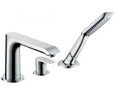 Hansgrohe 31190000 Metris grifería de 3 agujeros para borde de bañera, cromo