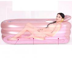 Práctico portátil inflable infantil bañera para adultos Sauna Bath La bañera plegable QLM-Bañera inflable y baño de inmersión inflable (Color: dorado) , pink , 168cm