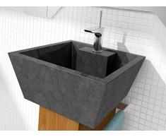Bathco - Lavabo Bathco Sobre Encimera Piedra Rodas Negro 450X450X200