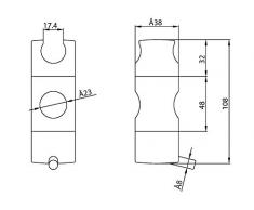 EISL DXZ-02 - Soporte deslizante para barra de ducha (22 mm), color cromo