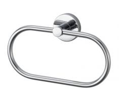 Haceka Kosmos Chrome Toallero Aro Ovalado, Cromo, Gris, 5x21x12.6 cm