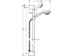 Hansgrohe 27729000 - Alcachofa móvil para ducha