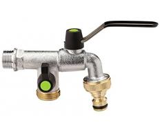 S&M Blister Grifo 2 mangueras, Cromado, 5x17x12 cm