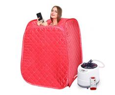 Saunas Portátiles para el Hogar Portátil Plegable Sauna Steaming Box Inicio Steam Sauna Box Single Detox Sweat Box (rojo) , red