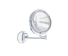 Wenko 3656530100 Power-Loc Lumi - Espejo de aumento para pared con iluminación LED