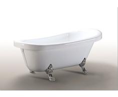 Bañera Tradicional Independiente Freestanding Modelo Margherita 170 X 80 X 75 cm Reforzada Acrílica NUEVA