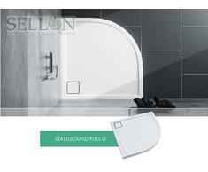 Plato de ducha (Taza Walk en cuarto circular (acrílico bañera plano Estable 80 x 80 x 5.5 R55 placa de ducha Ducha tarjeta Sistema Estable Sound®