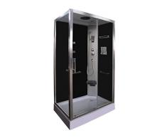 Cabina de ducha negra DP-8001R (120 x 80 x 210 cm)