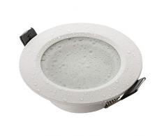 SEBSON® Foco empotrable techo, para baño (IP44), redondo, blanco mate, aluminio, incl. GU10 casquillo (LED/Halógeno)