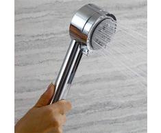UZSYLE Galvanoplastia Abs Presurizados De Mano Alcachofa De La Ducha Ducha De Mano Baño De Ducha Con Un Manual De Instalación De Ducha/Ducha, La Mano Del Abs De Múltiples Funciones De Ducha Circular