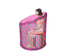 Sauna de Vapor portátil e Inflable Gona - 80 × 110 cm Calentador infrarrojo de PVC Sauna Box 1200W, 1-9 Ajuste de Temperatura del Engranaje Controlado electrónicamente, con Control Remoto inalámbrico