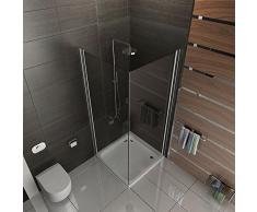 Cabina de ducha esquina. Real ducha de cristal Kage 80 x 80 x195 cm, incluye mecanismo de elevación pulidoras Cristal de Seguridad Mampara plegable drehtür Mampara ducha pared