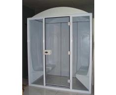 Cabina baño vapor 10d, Medidas 2,06 (frontal) x 2,50 (largo) x 2,20 (alto) cm. Con generador